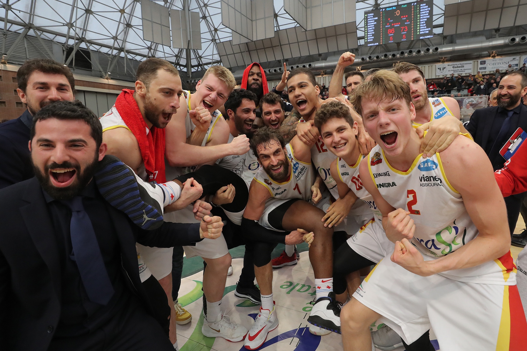 LNP serie A2 quattordicesima giornata.  OraSì Basket Ravenna -Unieuro Forlì.
