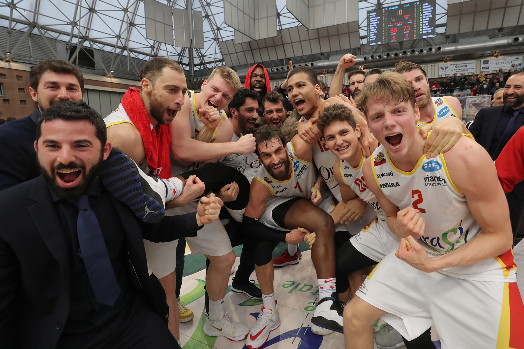 LNP serie A2 quattordicesima giornata.  OraSì Basket Ravenna -Unieuro Forlì.