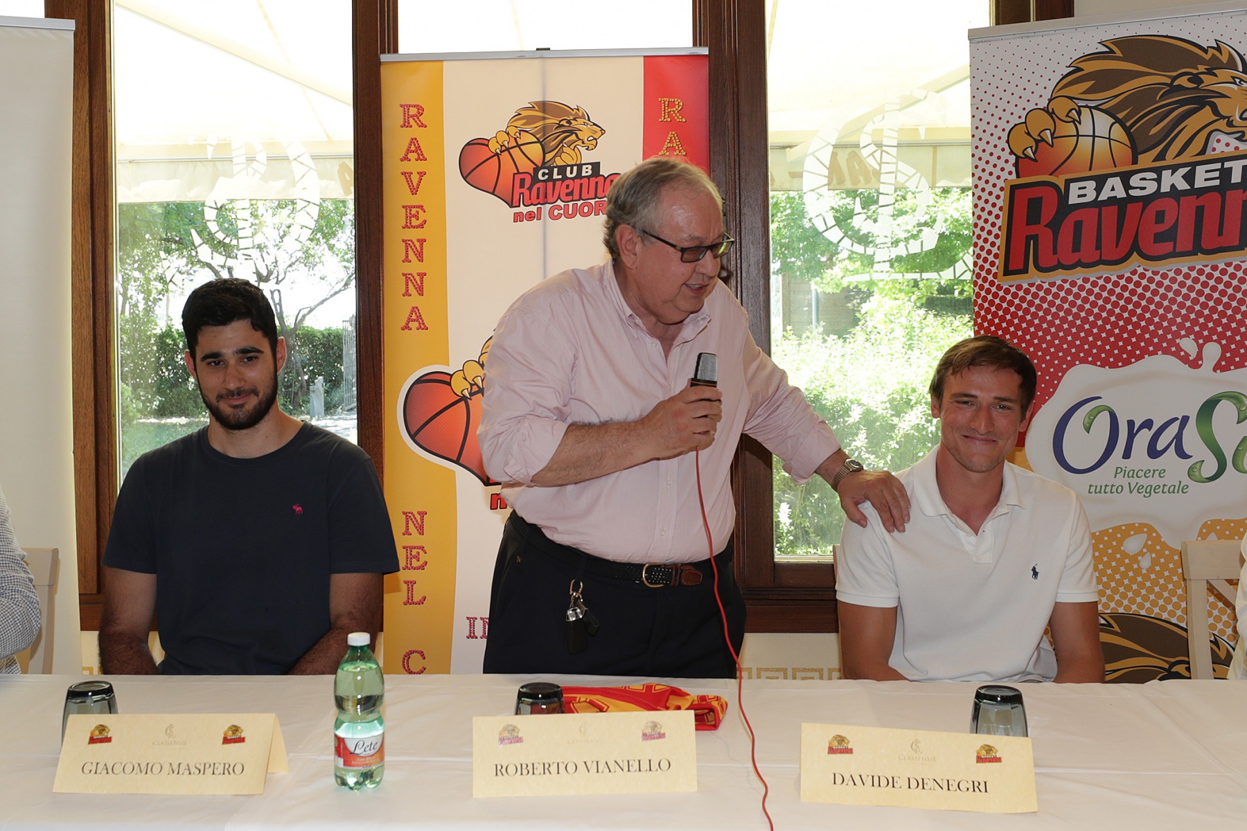 ORASI’ BASKET RAVENNA. Presentazione di Davide Denegri e Giacomo Maspero, nuovi giocatori dell’OraSì Basket Ravenna.